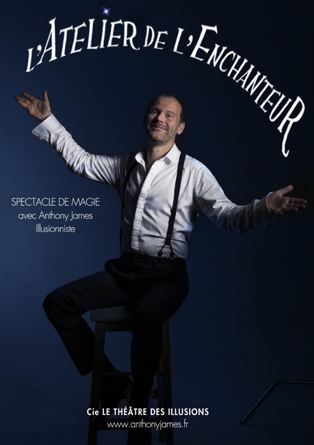 Affiche du spectacle L'Atelier de l'Enchanteur, spectacle de magie pour enfants à Lyon